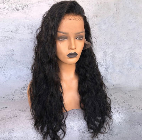 Natural wave lace front wig