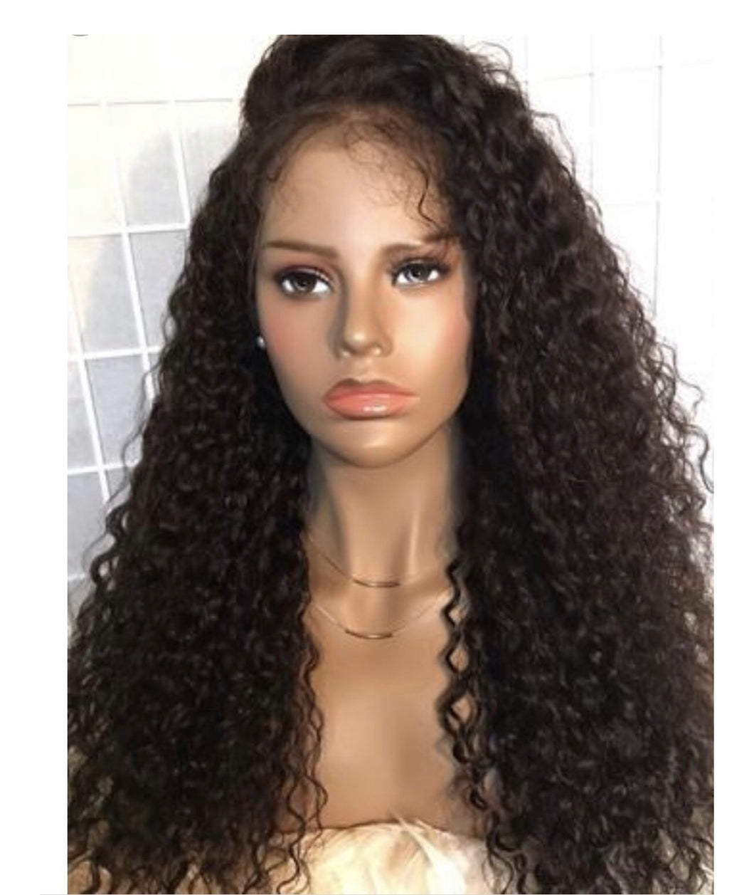 Burmese curly lace frontal wig 180% density