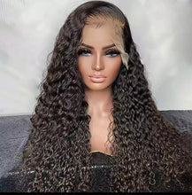 Curly-wave frontal wig transparent lace